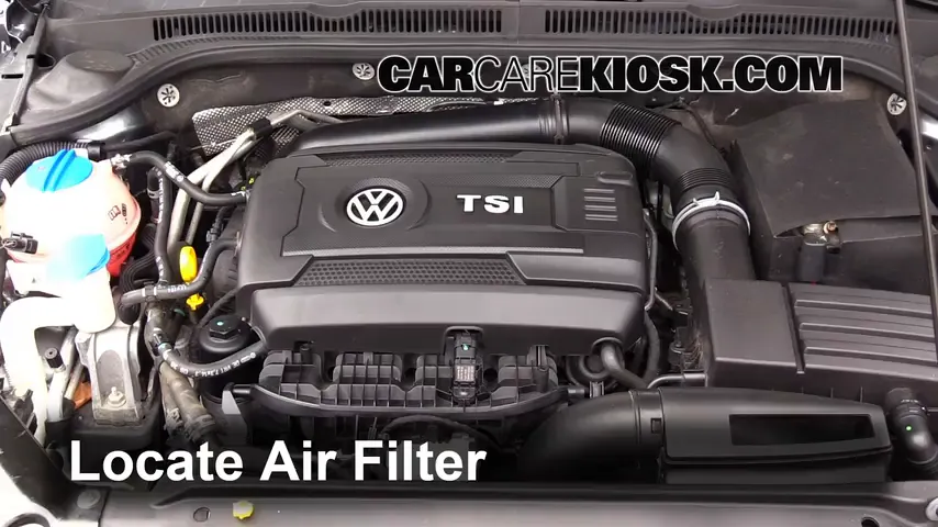 2014 Volkswagen Jetta SE 1.8L 4 Cyl. Turbo Sedan (4 Door) Air Filter (Engine) Replace